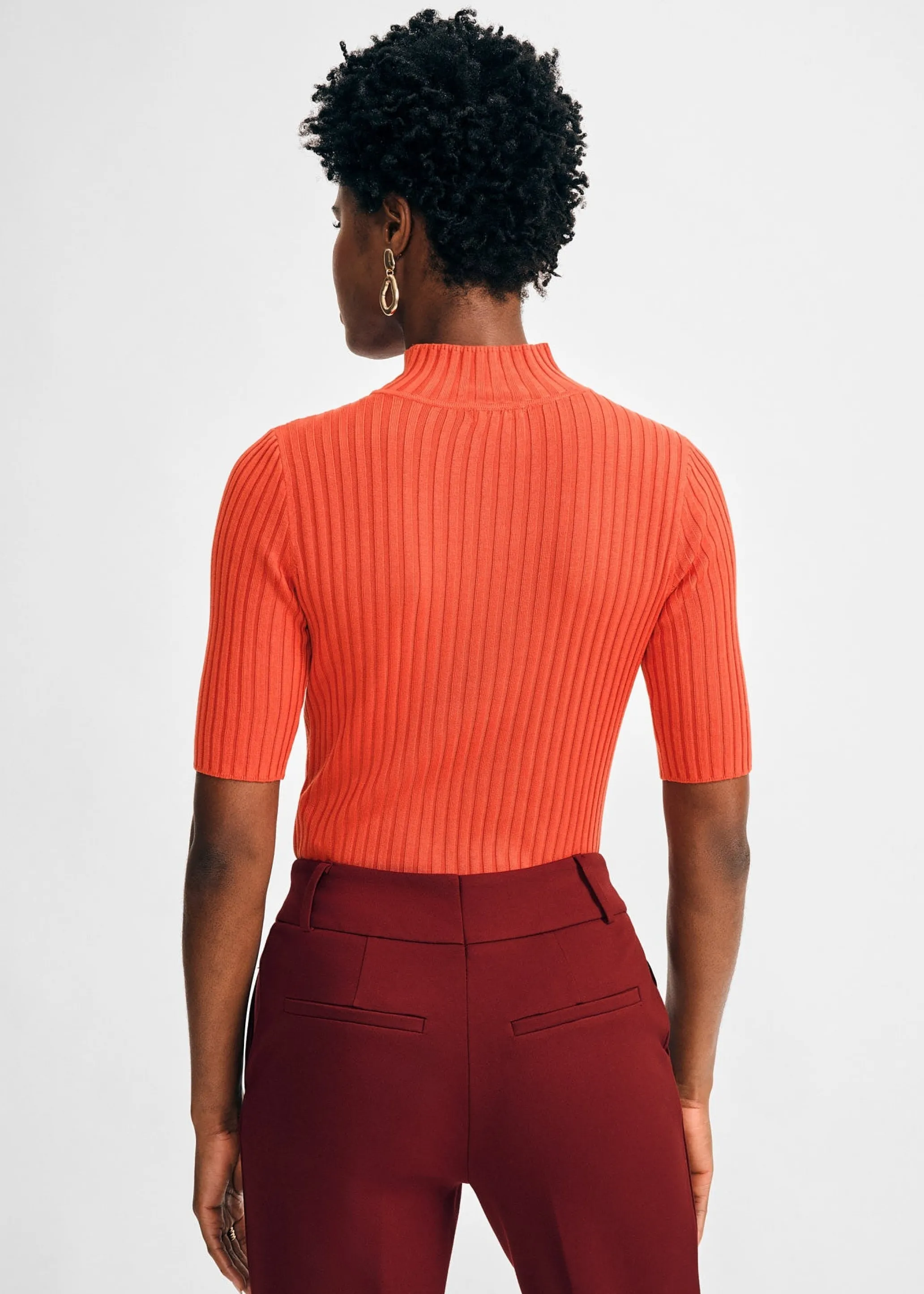 Classic Rib Mock Neck Sweater