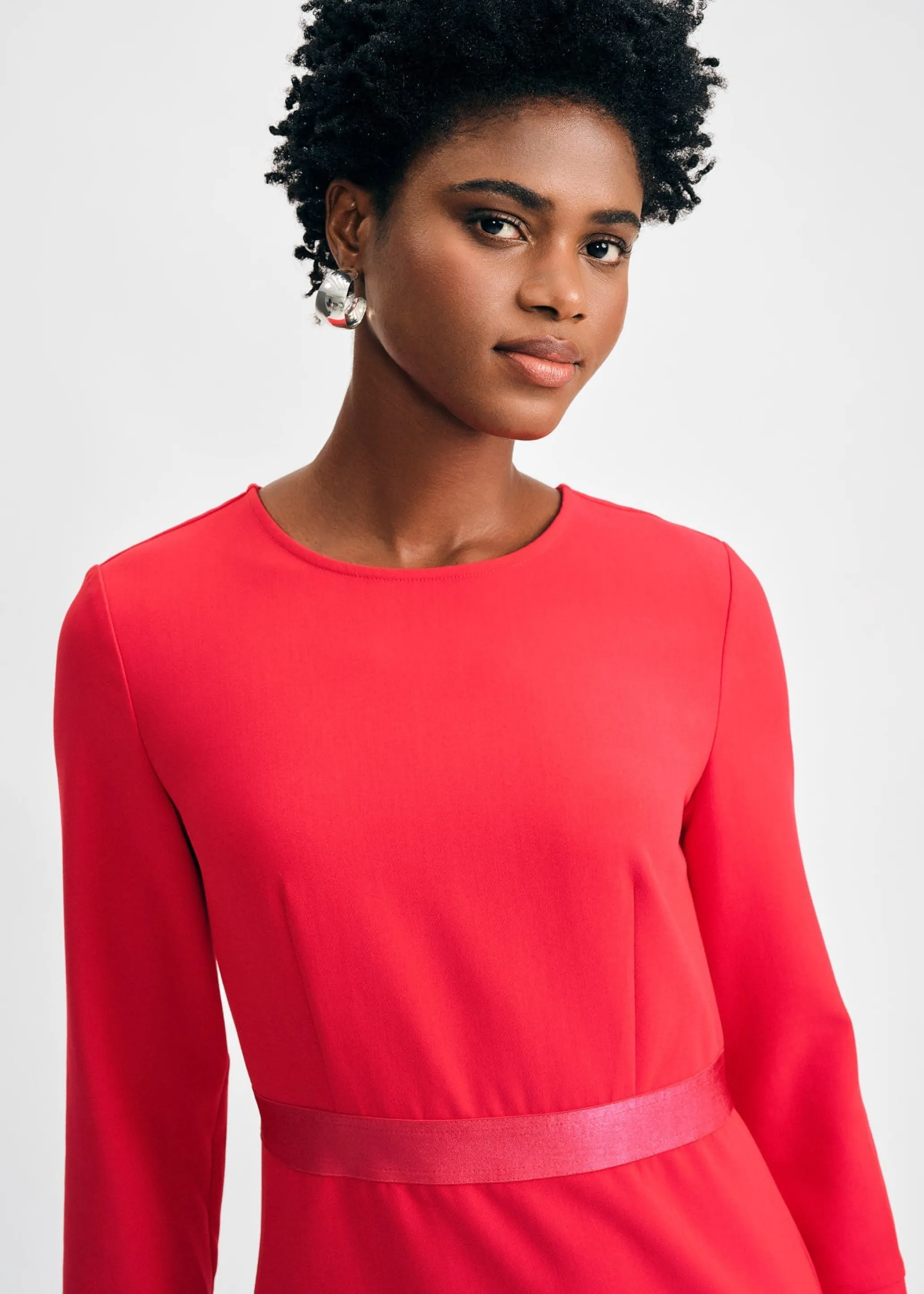 3/4 Sleeve Crepe Dress